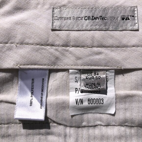 Cutter and Buck Shorts Mens size 34 Tan Khaki CB Dry Tec performance golf AS IS - Picture 7 of 8